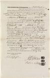 (SLAVERY AND ABOLITION--RECONSTRUCTION FLORIDA.) Partially printed document, accomplished by hand.